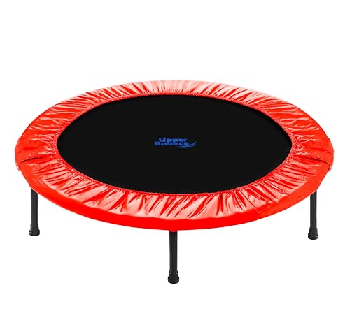 Machrus Upper Bounce 40" Mini Trampoline for Adults - Small Rebounder Trampoline with Durable Jumping Mat, Portable & Foldable