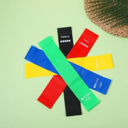 20 PCS Resistance Bands for Working Out, 5 Levels Resistance Loop Exercise Bands for Women Men Elastic Stretch Band for Strength Training Stretching Pilates Yoga-5-10lbs