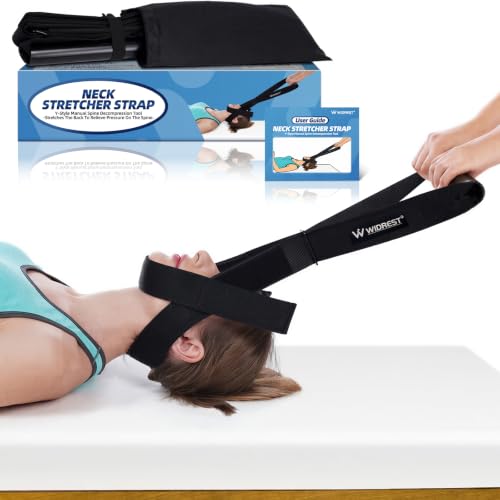Neck Stretcher Strap, Spine Chiropractic Decompression Tool with Chin Belt, Cervical Neck Traction.