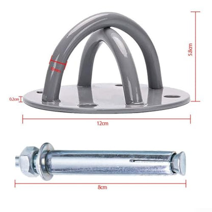 FABULETTA Suspension Trainer Mount, METALs Ceiling Anchor Bracket with 4 Holes for Wall Fixing, Gym Fitness Yoga Air Swing Hanging Point