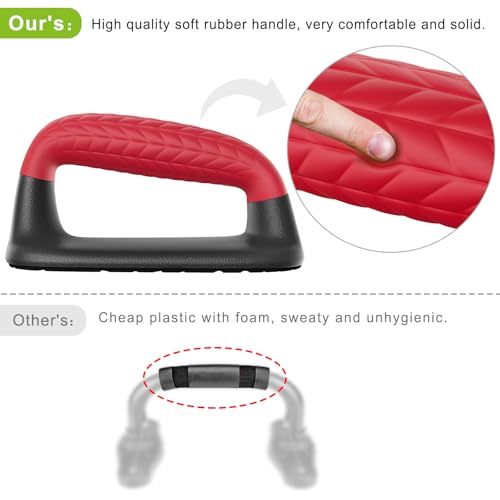 SELEWARE Push Up Bars Pushup Stands Handstand Bars, Soft Rubber Handle Provide Comfy Grip, Fit for Calisthenics, Fitness, Floor strength training, Stable and Sturdy Construction Support 500 lbs