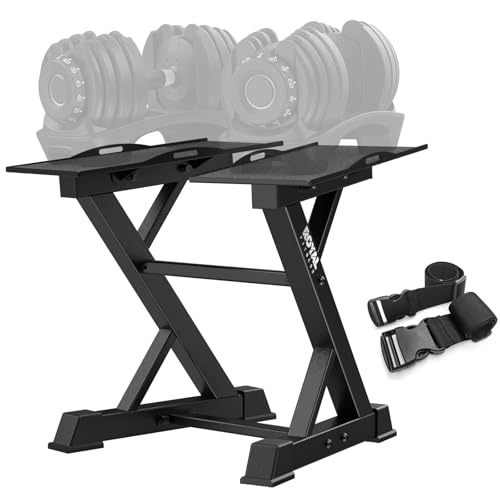 Adjustable Dumbbell Rack Weight Rack Heavy Duty, Home Gym Dumbbell Storage Stand Holder - color: Black