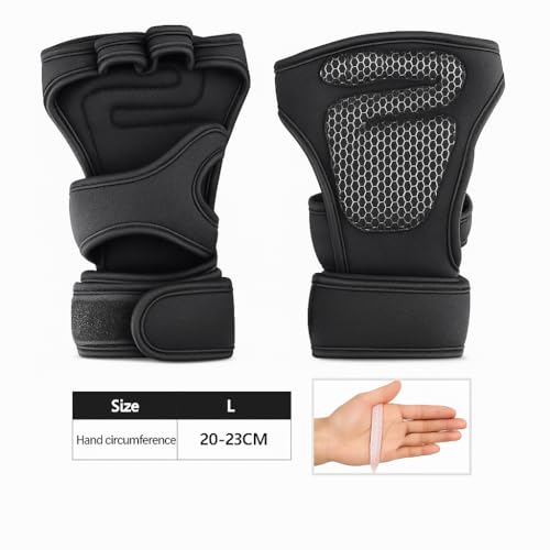 Training Gloves for Men and Women - Gym, Fitness, Weightlifting, Street Training - Training Gloves with Wrist Stabilization and Anti-Slip Palm Protection