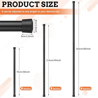 Outus 2 Set Slackboard Training Standing Pole 60 Inch Steel Adjustable Stick with Non-Slip Ends Multi-Functional Balance Assist Accessories for Yoga Sport Fitness Workouts Balance Flexibility at Home
