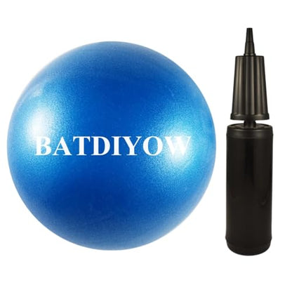 Exercise Balls with Hand Pump - 8 Inch Yoga & Pilates Mini Workout Ball - color: Blue