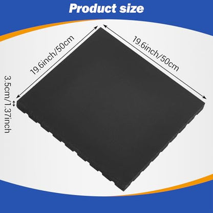 2 Pack 1.38" Thick Heavy Duty Rubber Exercise Equipment Mats 20"x20" Multi-purpose Gym Floor Mat Tiles for Deadlift Platforms Home Anti-smash Anti-slip Shock-absorbing Floor Protectors
