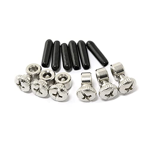6 Sets Replacement Screws and End Caps for Speed Cable Jump Ropes