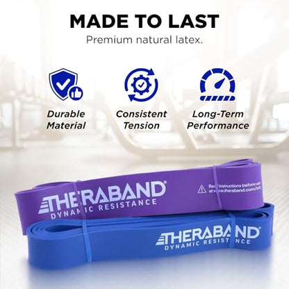 THERABAND Resistance Band, Exercise, Workout, Physical Therapy, Multi - size: 2 Pack Heavy (35-50 lbs)