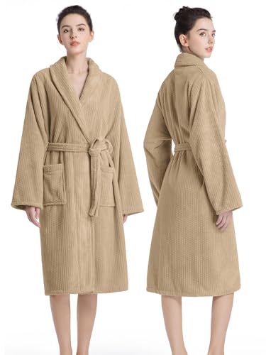 Plush Bath Robes For Women After Shower,Soft Long Towel Robe,Quick Dry&Warm Womens Bathrobe