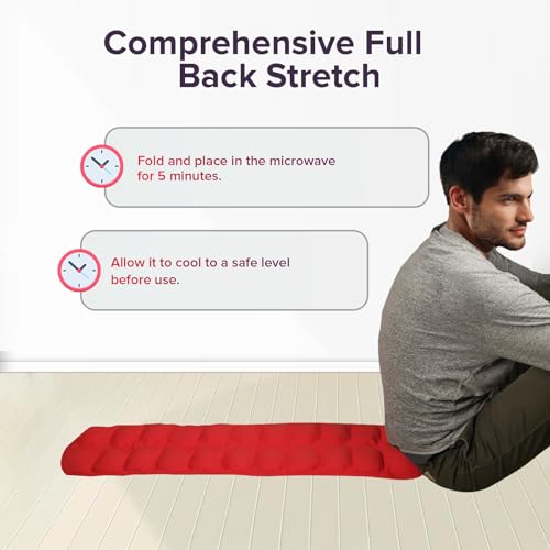 Microwavable Heated Acupressure Back Stretcher by Hot Spine - Full Back and Neck Decompression, Spine Alignment, and Deep Tissue Therapy with 24 Heated Massage Sections for Ultimate Back Pain Relief