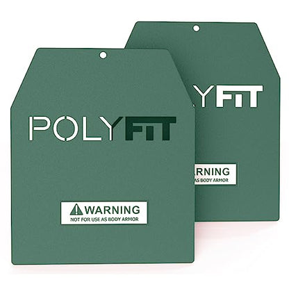 Polyfit Weight Vest Plates - Weighted Plates for Strength Training Vests - color: 14 LB (Green) Pair