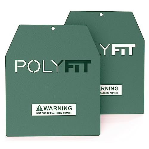 Polyfit Weight Vest Plates - Weighted Plates for Strength Training Vests - color: 14 LB (Green) Pair