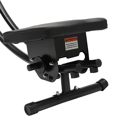 Ab Machine, Black Ab Workout Equipment Home Gym, Ab Machine for Stomach Workout, Foldable Ab Trainer Equipment Ab Trainer Fitness Equipment Load Capacity 150kg