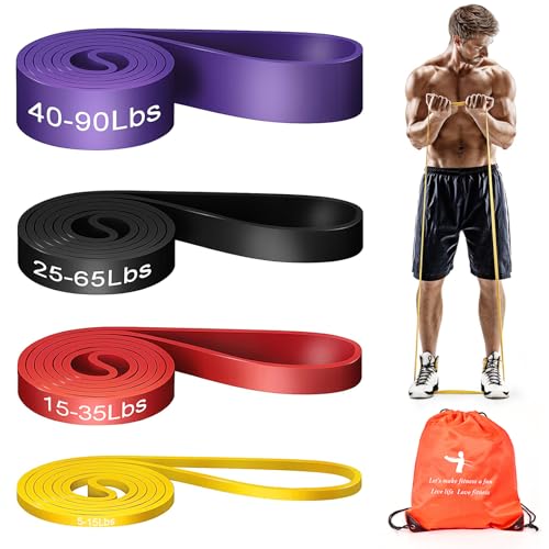Pull Up Bands, Resistance Band, Pull Up Assistance Band, Long Exercise Workout Resistance Bands Set for Working Out, Fitness, Training, Physical Therapy for Men Women