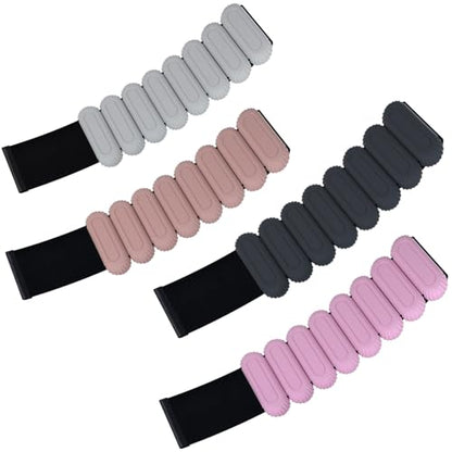 Wrist & Ankle Weights Set for Women (2pcs, 0.5kg Total), Adjustable Silicone Wearable Arm Leg Weighted Bangles, Portable Fitness Weights for Walking, Yoga, Pilates, Dance, Barre & Gym Exercise - color: Black