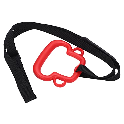 Alomejor Kids Gymnastic Rings Set with Adjustable Straps, 331lb Capacity, ABS Material, Beneficial for Strength and Coordination Training, Suitable for Indoor and Outdoor Activities - color: Red