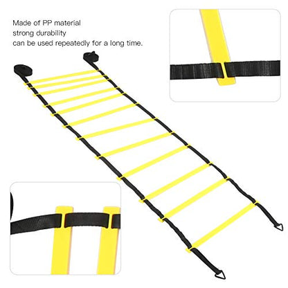 Agility Ladder, Speed Training Equipment Set, Speed Ladder with 19.7 Feet Steps, Football Cones, Running Umbrella,