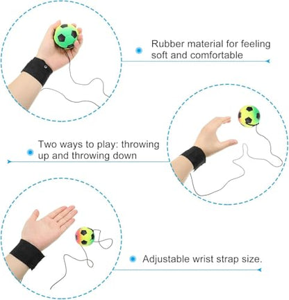 Professional Reaction Training Wristball Set (2.36") - Elastic Rebound Sports Equipment, Hand-Eye Coordination Exercise Tools for Athletes and Adults