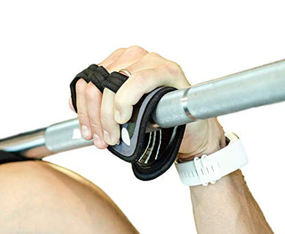 Gripad RX Lifting Grips | The Most Durable Grip Pads Yet | The Alternative to Weight Lifting Gloves, Gym Workouts, WOD, Weightlifting | Neoprene Hand Grips | Flexible Rubber Palm - color: Grey