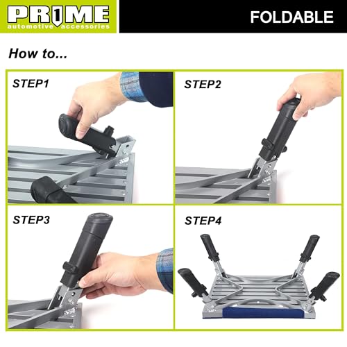 PR1ME Safety RV Steps, 19" x 14.5" Extra Large RV Step Stool with Glow, Camper Step Stool, Non-Slip Folding Step Stool and Ladder for RV, with 100% Polyester Step Rug RV Stair Cover, Up to 600lbs - size: Extra Large Size with Step Rug