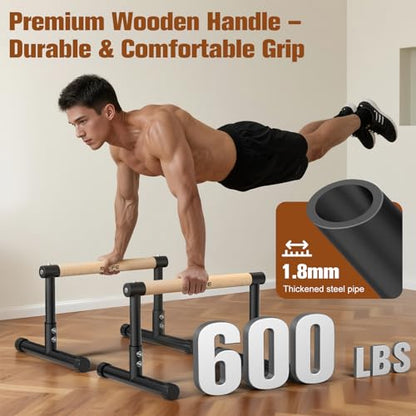 RELIFE REBUILD YOUR LIFE Dip Bar for Home Gym Training 400LBS Parallel Bars - color: Black-04