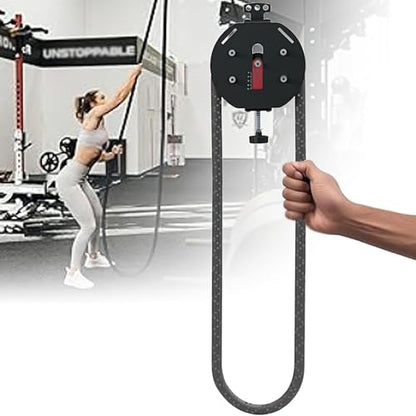 Endless Rope Trainer, Suspension Resistance Trainer Machine with Adjustable Resistance, 14 Ft Closed-Loop Nylon Rope, Pulley System for Home Gym Interval Resistance - color: Red