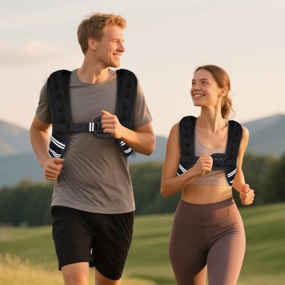 Weighted Vest for Women Men, 8lb/12lb/16lb/20lb/25lb/30lb Weighted Vest Woman Adjustable Weights for Walking, Strength Training, Running, Muscle Building