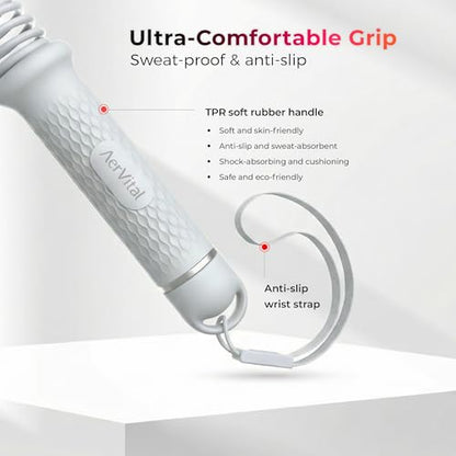 2026 Adjustable Cordless Battle Ropes for Home Gym - Heavy Duty Portable Ropeless Training Rope with Variable Resistance, Low-Impact Workout Equipment for Men and Women,Grey