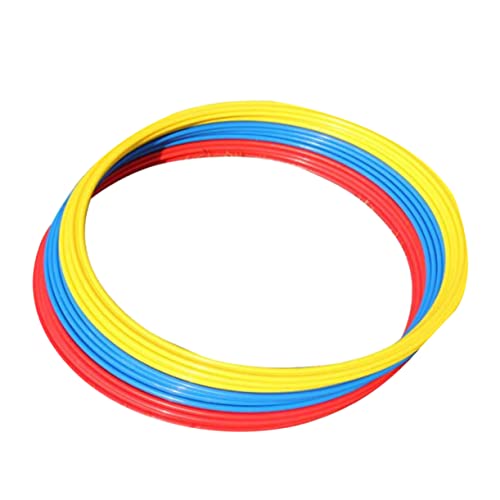 Homoyoyo 9pcs Soccer Training Rings Soccer Accessories Workout Ladder for Ground Football Ctr Ring Soccer Drill Equipment Footwork Training Sports Agility Ladder D Ring Jumping Hoop