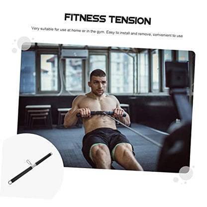 Kisangel 1Pc Bearing Ring Short Tie Rod for Weight Machines Straight Pulling Accessory for Back Triceps Shoulders Strength Training Compatible with Cable and Home Gym Equipment