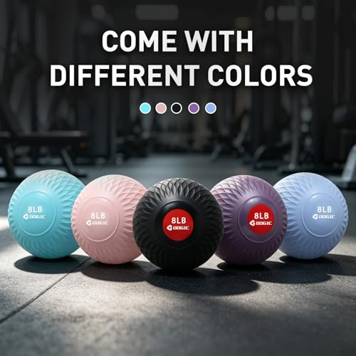 Slam Ball 8-10 lb Medicine Ball Weighted Balls for Exercise and Workout, Strength, Cardio, Cross-Training and Core Workouts