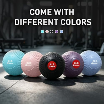 Slam Ball 8-10 lb Medicine Ball Weighted Balls for Exercise and Workout, Strength, Cardio, Cross-Training and Core Workouts