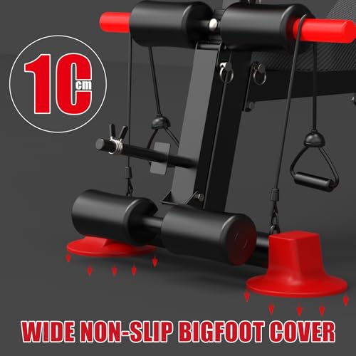 K KiNGKANG Adjustable Weight Bench, Foldable Home Gym, 1050lbs Capacity | Heavy-duty steel frame, 1050lbs max load, 8-level backrest adjustment, no assembly required, compact foldable design