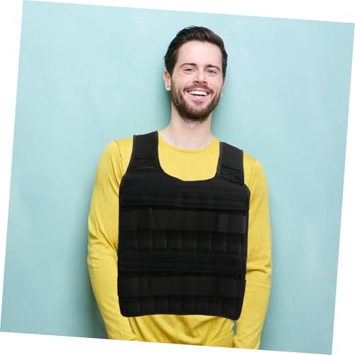 YARNOW Sports Weighted Vest for Exercise Adjustable Workout Equipment for Running Jogging and Lightweight Sleeveless Design Holds Up to Black