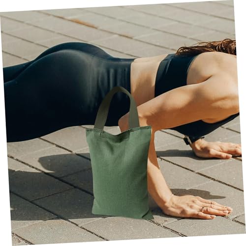 ORFOFE 2Kg Adjustable Weighted Sandbag for Yoga and Fitness Canvas Training Bag with Handle for Muscle Strengthening and Balance Exercises Empty Fillable Gym Sandbag for Pilates and Weightlifting