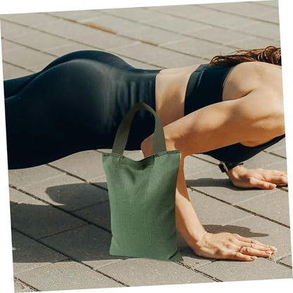 ORFOFE 2Kg Adjustable Weighted Sandbag for Yoga and Fitness Canvas Training Bag with Handle for Muscle Strengthening and Balance Exercises Empty Fillable Gym Sandbag for Pilates and Weightlifting