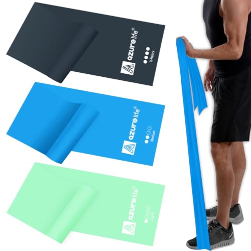 Resistance Bands,Professional Long Non-Latex Elastic Stretch Bands,Exercise Bands for Physical Therapy, Yoga, Pilates, Rehab, at-Home or The Gym Workouts, Strength Training - color: Green, Blue, Gray, size: 6.9FT