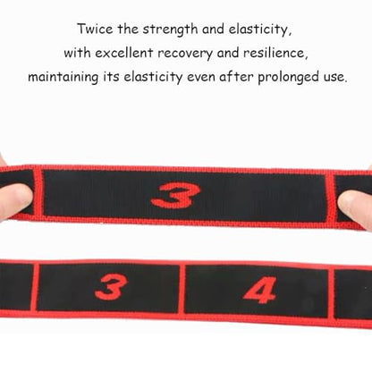 Fitness Resistance Band for Stretching and Yoga,Number Resistance Band,Fitness Resistance Bands with Numbers,Fitness Resistance Bands Numbered,Divided Into Different Tiers/Levels.