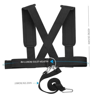 Weight Sled, Nylon Sled Harness Tire Pulling Harness Speed Training Equipment Pull Strap for Sprint Running and Football, Basketball, Soccer Workout Equipment &