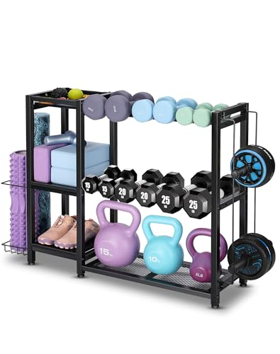 FHXZH Dumbbell Rack Stand Only - Weight Rack for Home Gym - color: Black-Large