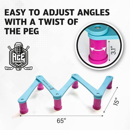 ACE HOCKEY The Snake Stickhandling Trainer – Adjustable Hockey Training Aid for Puck Control, Quick Hands, Reaction Time & Coordination – Snake 5, Snake 7 & Elevated Styles - style: Snake 5 Elevated