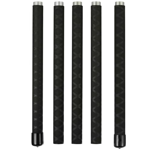 The Huang Yunming yoga stick is made of sturdy steel that is 5 feet high and an adjustable stretching stick, providing flexibility, agility, and balance. Multi functional fitness stick with 5 steel pipes - color: Black