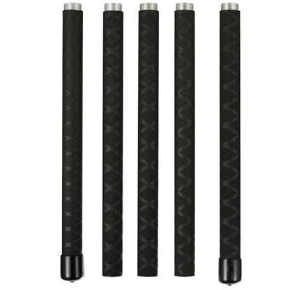 The Huang Yunming yoga stick is made of sturdy steel that is 5 feet high and an adjustable stretching stick, providing flexibility, agility, and balance. Multi functional fitness stick with 5 steel pipes - color: Black