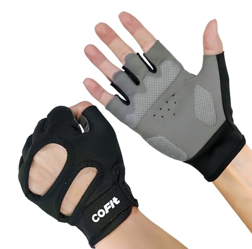 Breathable Workout Gloves, Antislip Weight Lifting Gym Gloves for Men Women, Superior Grip & Palm Protection for Weightlifting, Fitness, Exercise, Training - color: 3. Black and Gray (Backless), size: X-Large