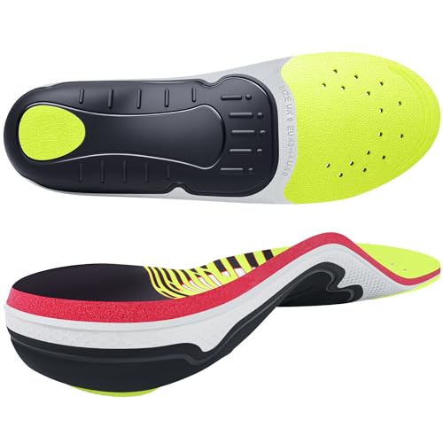 240lbs+ Arch Support Insert Plantar Fasciitis Pain Relief Insole - color: Light Green, size: MEN (7-7 1/2)|WOMEN (9-9 1/2)--260MM