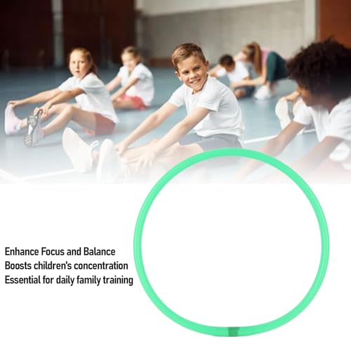 Agility Speed Rings Training Kit 10 Pcs Hollow Jumping Hoops for Kids Balance Coordination Sensory Exercise Green Plastic 35cm - size: 0.4in Width