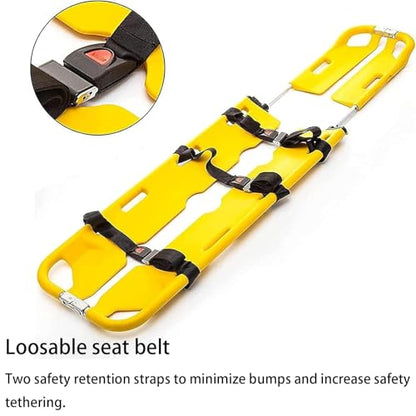First Responder EMT Backboard Spine Board Stretcher Immobilization Safe Straps, Folding Transport Stretcher Emergency, Spine Board Stretcher, Transfer EMT Backboard Immobilization