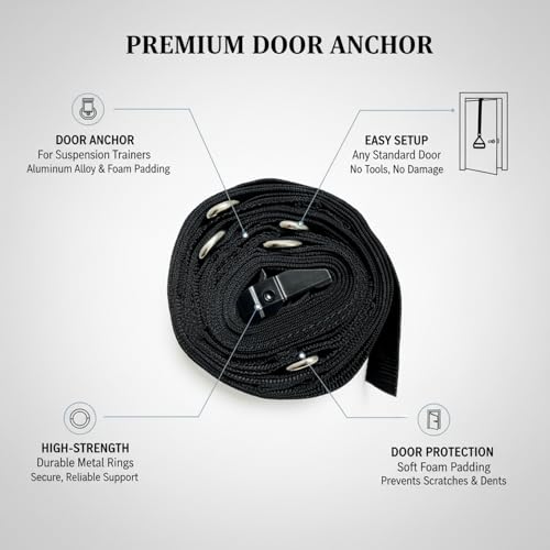 Door Anchor for Suspension Trainers, Aluminum Alloy with Foam Padding (1 PC)