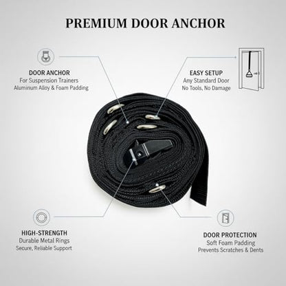 Door Anchor for Suspension Trainers, Aluminum Alloy with Foam Padding (1 PC)