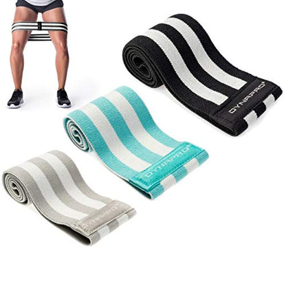 Fabric Mini Bands High Performance, No Rubber Contact, No Roll, No Slip Resistance Bands aka Hip Bands